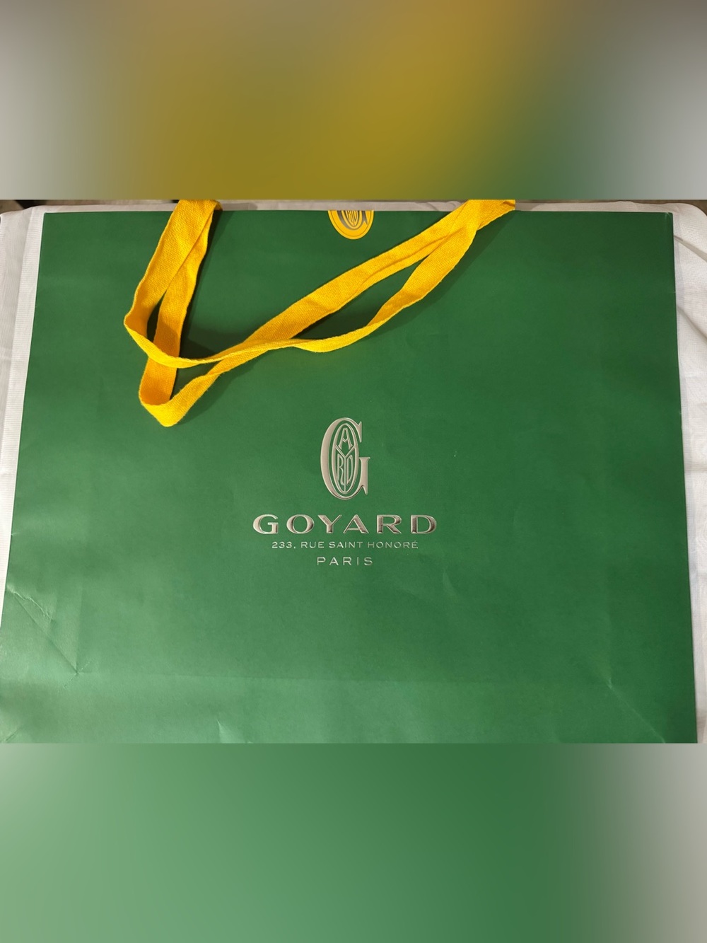 Goyard 💯% Authentic iconic paper shopping bag — SEE NOTES — Ideal for gifting.